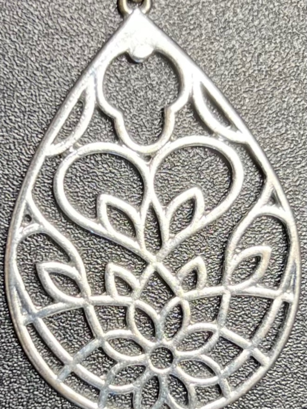 Silver Tone Filligree Lotus Flower Lightweight Boho Earrings